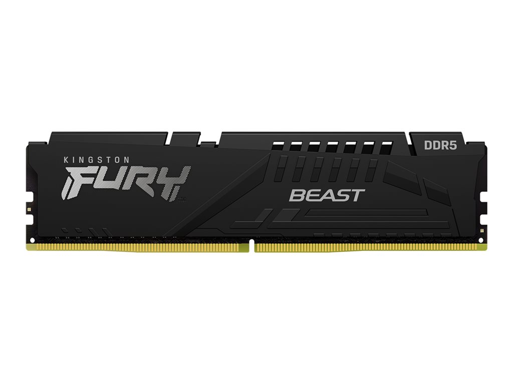 Kingston FURY Beast - DDR5 - Modul - 16 GB - DIMM 288-PIN - 6400 MHz / PC5-51200 - CL32 - 1.4 V - ungepuffert - on-die ECC - Schwarz